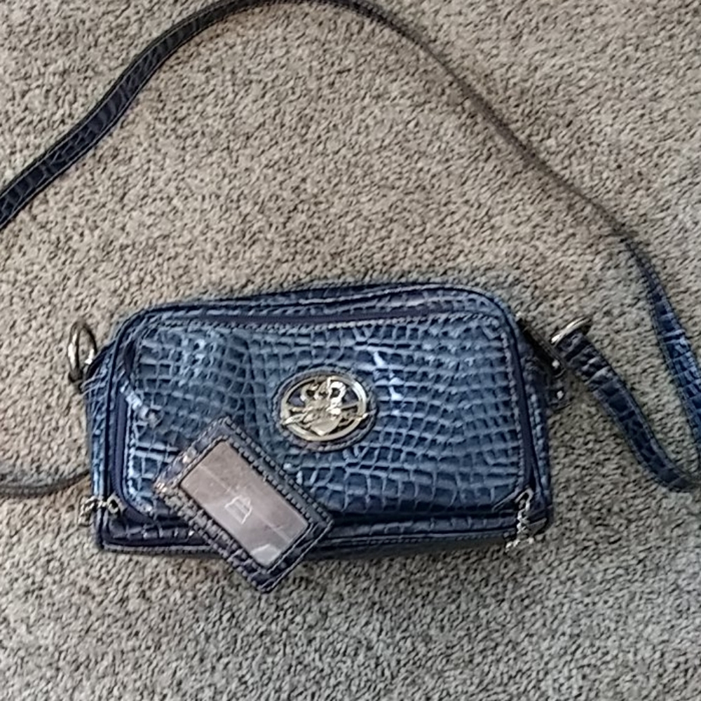 Kathy Van Zeeland gator print purse